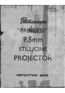 Pathe Pathescope Princess manual. Camera Instructions.